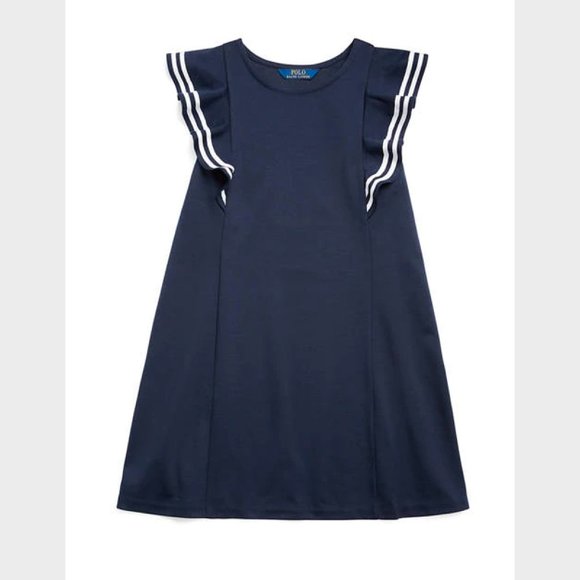 NWT Ralph Lauren Ruffled Stretch Ponte Dress